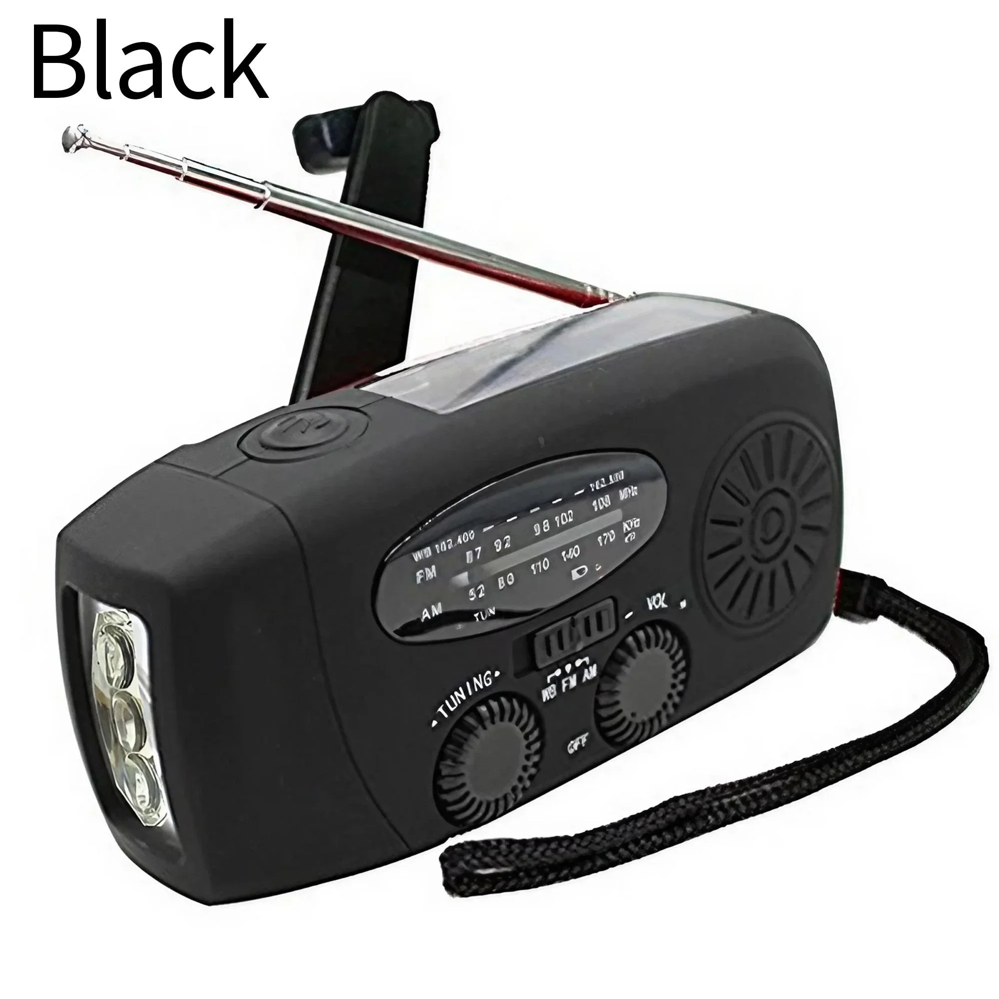Solar/Hand Crank/USB Charging Radio. Multifunctional Outdoor Radio with LED Flashlight. Emergency Radio for Outdoor Camping. Hiking. Climbing. Emergency. Chargeable - Bild 6